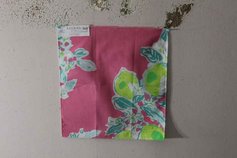 Lee Jofa, Lilly Pulitzer, Pink Lemonade, 12.50" W X 13.50" L, Color Hotty Pink - Image 1 of 1