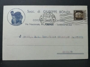 Cartolina Firenze Succ. di Giuseppe Bondi Cotone Lana Canapa KY209 - Picture 1 of 1