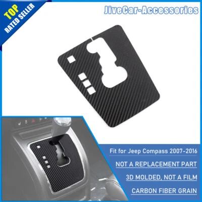 Cubierta de panel de cambio de marchas de fibra de carbono suave para Jeep Patriot Compass 2011-2016 Foto 1 de 4