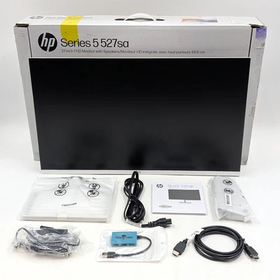 HP Series 5 527sa 27" FHD (1920 x 1080) 100Hz Silver w/ Speakers ‎| 94F48AA#ABA - Image 1 of 4