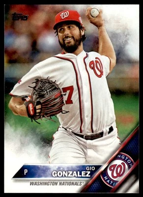 2016 Topps #47 Gio Gonzalez Washington Nationals Baseball - Image 1 of 2