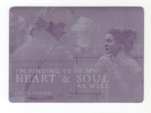 Cryptozoic Outlander Season 4 Printing Plate Father & Daughter F7 Brianna Jamie - Picture 1 of 3