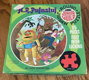 H.R. Pufnstuf Round Jigsaw Puzzle, 1970 Sid and Marty Krofft, Whitman, COMPLETE - Picture 1 of 7