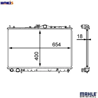 RADIATOR ENGINE COOLING CR 549 000S FOR MITSUBISHI CARISMA SPACE/STAR/MPV 1.6L - Image 1 of 4
