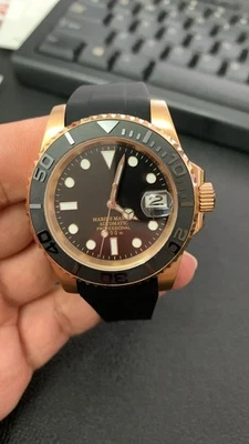 Reloj Mod Estilo Maestro Yate Oro Rosa 40mm SIN LOGO CON MOVIMIENTO AUTOMÁTICO NH35 Foto 1 de 2