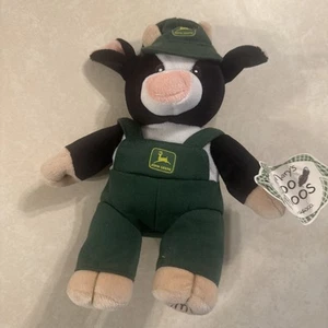 1999 John Deere Mary’s Moo Moos Plush Cow 9” Farm Bean Bag Vintage WT - Picture 1 of 12