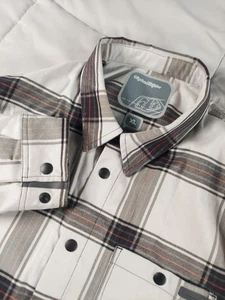 Troy Lee Designs Shirt Mens XL Grind Flannel White Plaid Performance Snap Button - Picture 1 of 15
