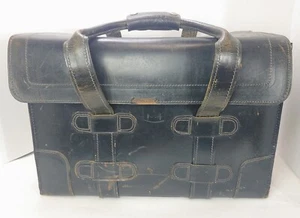 Air Force U. S. Military USAF Leather Black Large Vintage Bag Pilot (VIII CL 1?) - Picture 1 of 24