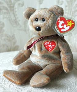 AUTHENTISCHE TY BEANIE BABY 1999 SIGNATUR BÄR SELTEN NICHT MEHR PRODUZIERT Fehler auf Etikett - Bild 1 von 15