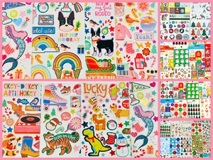 Christmas Lot Scrapbook Supply Xmas Sticker RETRO Hip Holiday DIY 500 STICKERS - Picture 1 of 23