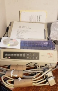 Oki Microline 320 Turbo 9 Pin Parallel Dot Matrix Printer w/ New Ribbons - Picture 1 of 10