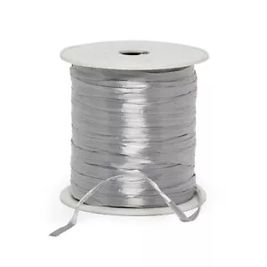 Silver Raffia | Silver Pearlized Raffia Ribbon - 1/4in. x 100 Yds (pm4434998) - Picture 1 of 1