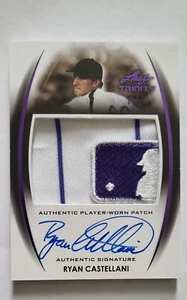 TRUE 1/1 2014 Leaf Trinity PURPLE Ryan Castellani MLB LOGOMAN PATCH AUTO RC - Picture 1 of 4