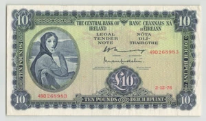 IRELAND 10 Pounds 1976, P-66d, Lady Lavery - Central Bank, 49D 268983, VF. B1 - Picture 1 of 2