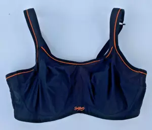 Sculptresse NonPadded Underwire Sports Bra Black Size 20E Adjustable Strap Style - Picture 1 of 13
