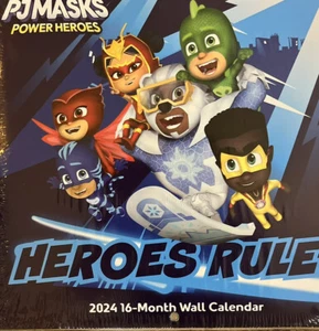 2024 PJ MASKS Kinder Wandkalender zum Aufhängen, 10”x 20” KOSTENLOSER VERSAND - Bild 1 von 4