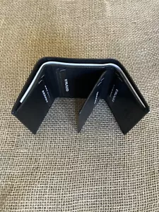 Trifold Wallet Center Flap, 9 Card Slots, One Window, Black Color, 4.25”x3.25” - Picture 1 of 5