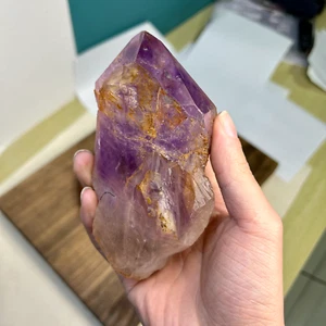 770g Natural Zambia Amethyst quartz cluster crystal specimen Healing - Foto 1 di 9