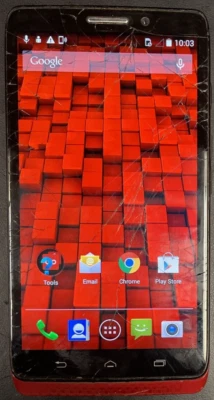 Smartphone Motorola Droid Ultra - 16GB - MOTXT1080R Rojo Android Verizon agrietado Foto 1 de 4