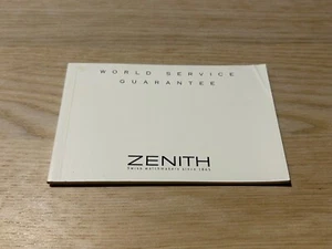 Folleto Booklet ZENITH - World Service Guarantee - 12 x 7,7 cm - Foto 1 di 2