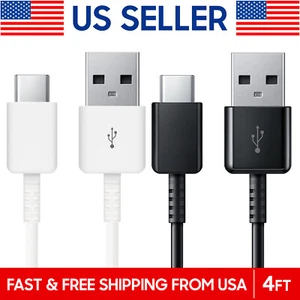 Original Samsung Galaxy S20 S10 S9 USB-C Type C Fast Charger Charging Cable 4FT - Picture 1 of 9