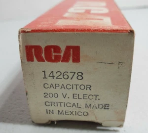 Vintage RCA Replacement Part 142678 Capacitor 200 V.        B2/E15 - Picture 1 of 6