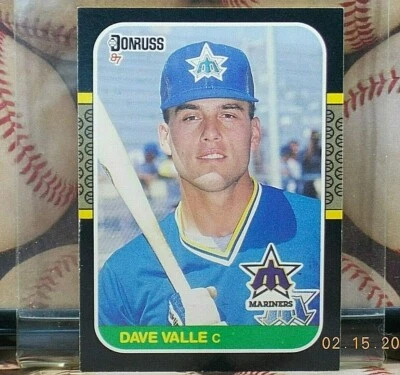 1987 DONRUSS Baseball Card # 610 *** DAVE VALLE *** Seattle Mariners *** - Image 1 of 3