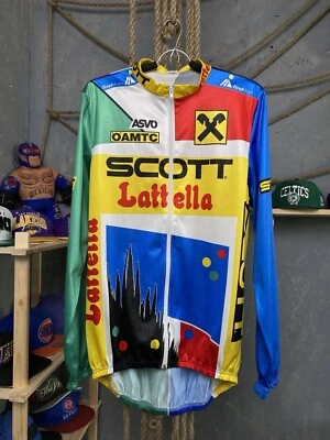 Camiseta deportiva vintage de ciclismo Scott Lattella Team manga larga talla XL multicolor Foto 1 de 4