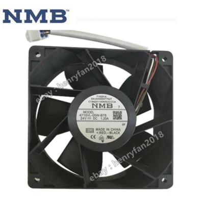 NMB Fan 4715VL-05W-B76 DC24V 1.20A 120*120*38mm Cooling Fan Inverter Fan ACS880 - Image 1 of 4