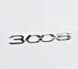 Logo Scritta Peugeot 3008 portellone anteriore emblema emblème adesivo - Foto 1 di 2