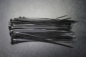 300er PACKUNG 8 ZOLL DÜNNE REISSVERSCHLUSS KRAWATTEN NYLON SCHWARZ 18 PFUND UV WETTERFEST DRAHT KABEL BCT8S - Bild 1 von 2