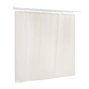 Beige Badezimmer Duschvorhang Faltbar Duschvorhangstange Set Wandmontage 50 kg - Bild 1 von 16