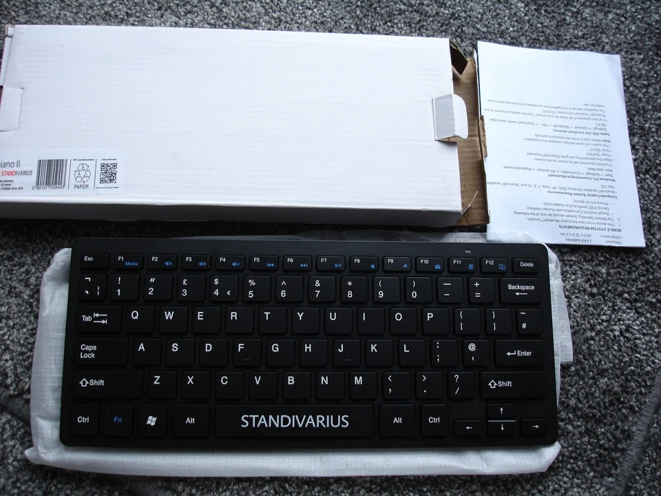 STANDIVARIUS Piano II BT keyboard Bluetooth QWERTY English Black - ST352020 - Image 1 of 1