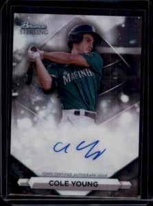2023 Bowman Sterling Prospect Autographs #PACY Cole Young Mariners - Picture 1 of 2