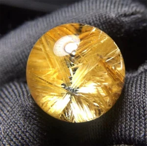 Bola de Reiki de cristal esfera de cuarzo rutilado natural de 16 mm decoración de curación de Reiki - Imagen 1 de 6