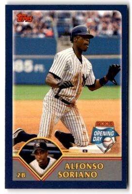 2003 Topps Opening Day Mini Stickers Alfonso Soriano #NNO New York Yankees - Image 1 of 2
