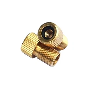 8X Pump Presta to Schrader Valve Adaptor Brass Convert Bikes Inflate Tire Tool - Picture 1 of 4