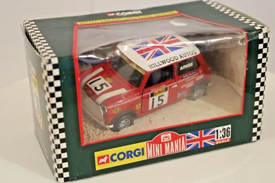 Corgi Mini Mania #04432 - BL/Rover Mini - Mighty Minis Racing #15 - 1:36s - Image 1 of 4
