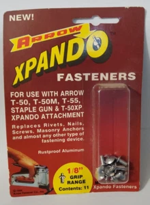 Sujetadores Arrow Xpando 1/8" para usar con grapador de pistola T-50 T50M T55 - Imagen 1 de 2