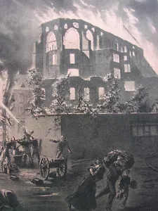 GUERRE 1870 BOMBARDEMENT DE STRASBOURG / LA BIBLIOTHEQUE - Imagen 1 de 2