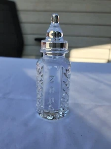 Vintage Waterford Crystal Year 2000 Millennium Baby Bottle Figurine Paperweight - Picture 1 of 12