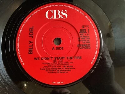Billy Joel - We Didn’t Start The Fire - UK 7” In Picture Sleeve - CBS JOEL 1 - Image 1 of 4