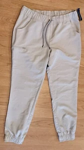 NWT Jaanuu Women's 5-Pocket Skinny Scrub Jogger J95124P SFKW Beige - MP Petite - Picture 1 of 6