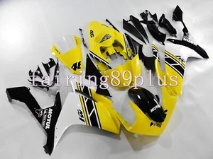Yellow White Black ABS Injection Fairing Kit Fit for 2007 2008 YZF R1 Race/Track - Picture 1 of 7