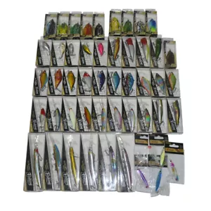 50 un. señuelos duros de pesca cebo crankbait lápiz pececil popper cuchara jigging VIB señuelos - Imagen 1 de 11