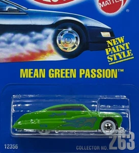 Hot Wheels Blue Card Collector 263 / MEAN GREEN PASSION (green, WW) / 12356 - Picture 1 of 7