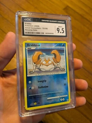 CGC 9.5 MINT+ Pokemon Great Encounters 75/106 Krabby Reverse Holo Card - Image 1 of 3