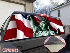 Statue of Liberty Pick Up Truck SUV Rear Back Window Graphics Decal Wrap Tint - Picture 1 of 7