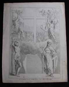 Lodovico Carracci: Kreuzerhöhung 1780/Exaltation of Holy Cross Print Radierung - Bild 1 von 4