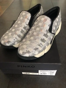 Sneakers slip on donna Pinko argento e bianco tg40 - Foto 1 di 7